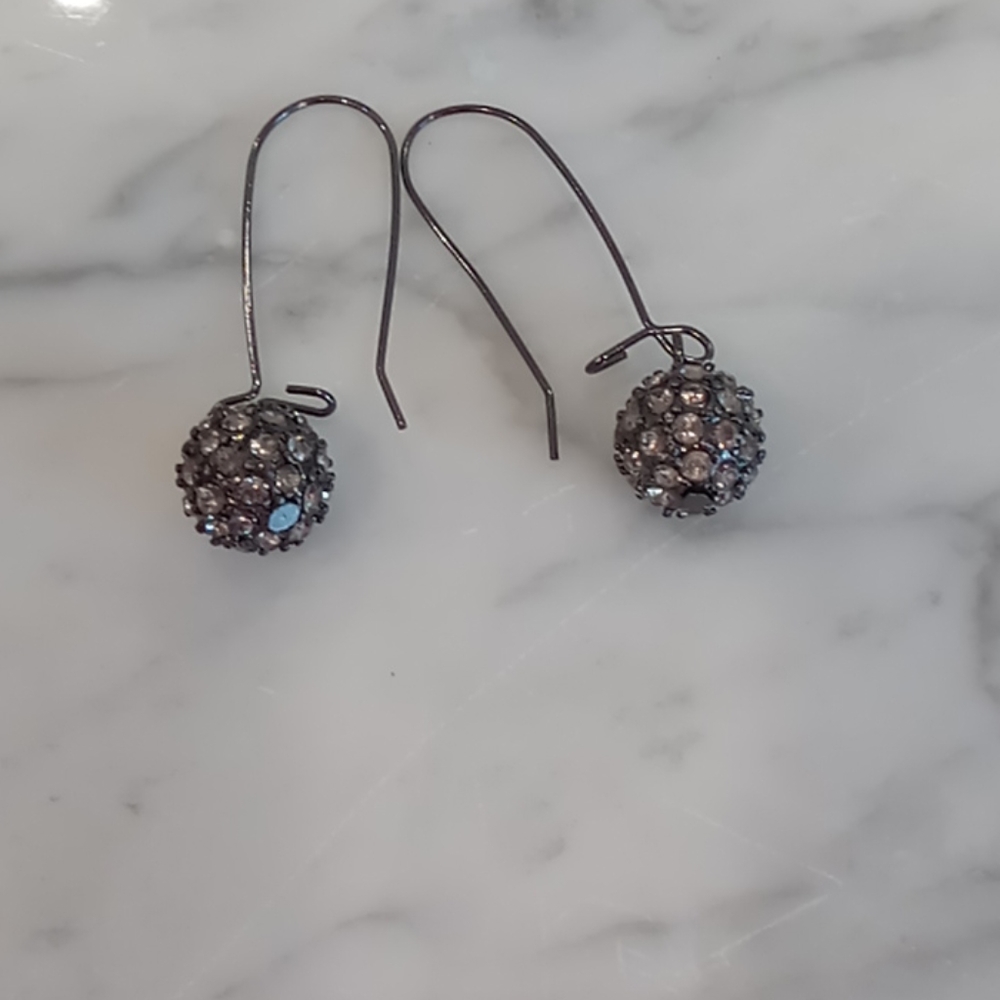Black Rhinestone earrings
